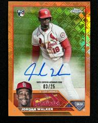 Jordan Walker [Orange] #RCA-JW Baseball Cards 2023 Topps Chrome Logofractor Autograph Prices