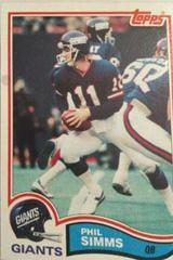 Phil Simms #433 Football Cards 1982 Topps Prices