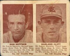Don Heffner, Harland Clift Baseball Cards 1941 Double Play Prices