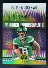 Elijah Moore [Green] Football Cards 2021 Panini Illusions Rookie Endorsements Autographs Prices