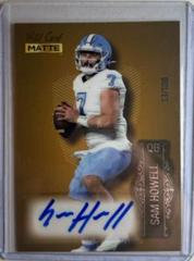 Sam Howell [White Silver Foil] #MB-A Football Cards 2022 Wild Card Matte Autographs Prices