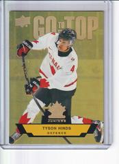 Tyson Hinds #GT-18 Hockey Cards 2023 Upper Deck Team Canada Juniors Go To The Top Prices