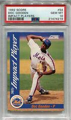 Doc Gooden Baseball Cards 1992 Score Impact Players Prices