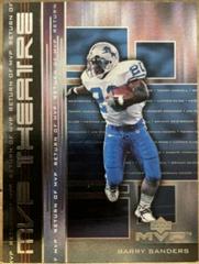 Barry Sanders Football Cards 1999 Upper Deck MVP Theatre Prices