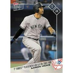 Aaron Hicks #205 Baseball Cards 2017 Topps Now Prices