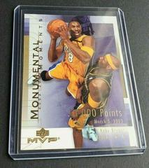 Kobe Bryant #MM1 Basketball Cards 2003 Upper Deck MVP Monumental Moments Prices