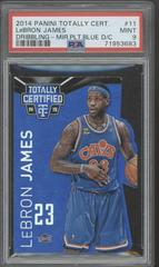 LeBron James [Ball Over Head Mirror Platinum Blue Die Cut] #11 Basketball Cards 2014 Panini Totally Certified Prices