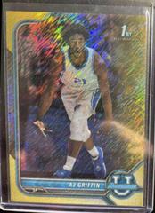 AJ Griffin [Chrome Gold Shimmer Refractor] Basketball Cards 2021 Bowman University Prices