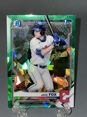 Jake Fox [Green] #BDC-102 Baseball Cards 2021 Bowman Draft Sapphire Prices