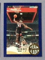 Glen Rice Basketball Cards 1992 Fleer Team Leaders Prices