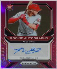 Alec Bohm [Pink Prizm] #RA-AB Baseball Cards 2021 Panini Prizm Rookie Autographs Prices