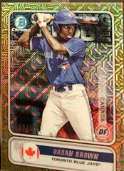 Dasan Brown [Gold Refractor] #STG-DB Baseball Cards 2020 Bowman Chrome Spanning the Globe Prices