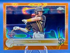 Jackson Merrill [Orange Lava Refractor] Baseball Cards 2022 Topps Pro Debut Chrome Prices
