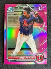Carlos Aguiar [Fuchsia Refractor] #BCP-1 Baseball Cards 2022 Bowman Chrome Prospects Prices