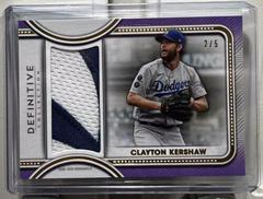 Clayton Kershaw [Purple] Baseball Cards 2022 Topps Definitive Jumbo Relic Collection Prices