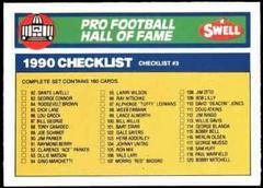 Checklist #160 Football Cards 1990 Swell Greats Prices