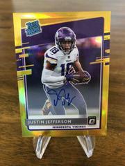 Justin Jefferson [Autograph Gold] #163 Football Cards 2020 Panini Donruss Optic Prices