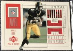 Kahlil Hill [Game Jersey] Football Cards 2002 Upper Deck Piece of History Prices