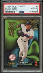 Derek Jeter [Super Rave] Baseball Cards 1998 Circa Thunder Prices
