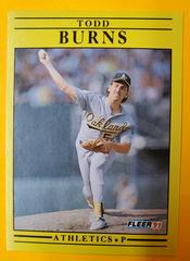 Todd Burns #4 Baseball Cards 1991 Fleer Prices
