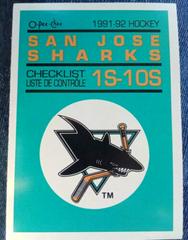 San Jose Sharks Checklist #10S Hockey Cards 1991 O-Pee-Chee Inserts Prices