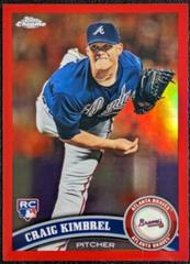 Craig Kimbrel [Red Refractor] #195 Baseball Cards 2011 Topps Chrome Prices