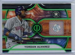 Yordan Alvarez [Green] #SOA-YA Baseball Cards 2022 Topps Tribute Stamp of Approval Relics Prices