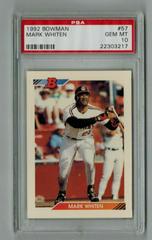 Mark Whiten #57 Baseball Cards 1992 Bowman Prices