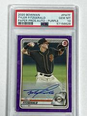 Tyler Fitzgerald [Purple] Baseball Cards 2020 Bowman Paper Prospect Autographs Prices