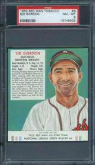 Sid Gordon Baseball Cards 1952 Red Man Tobacco Prices