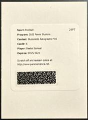 Deebo Samuel [Autograph Pink] #I-6 Football Cards 2022 Panini Illusions Illusionists Prices