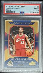 LeBron James [Gold] #134 Basketball Cards 2004 SP Game Used Prices