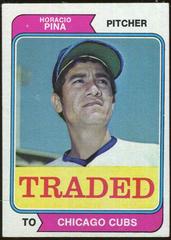 Horacio Pina #516T Baseball Cards 1974 Topps Traded Prices