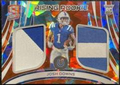 Josh Downs [Astral] #24 Football Cards 2023 Panini Spectra Rising Rookie Materials Prices
