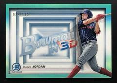 Blaze Jordan [Aqua Refractor] #B3D-7 Baseball Cards 2022 Bowman in 3D Prices
