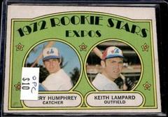 Expos Rookies [T. Humphrey, K. Lampard] #489 Baseball Cards 1972 O Pee Chee Prices