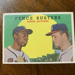 Fence Busters [Aaron, Mathews] #212 Baseball Cards 1959 Topps Prices