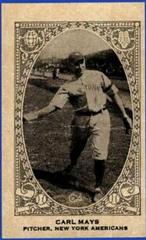 Carl Mays Baseball Cards 1922 Neilson's Chocolate Type II Prices
