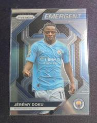 Jeremy Doku #2 Soccer Cards 2023 Panini Prizm Premier League Emergent Prices