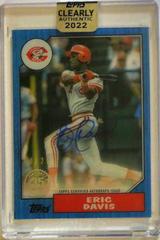 Eric Davis [Blue] #87TBA-ED Baseball Cards 2022 Topps Clearly Authentic 1987 Autographs Prices