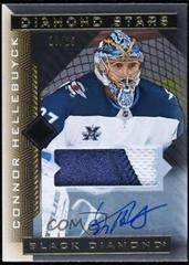 Connor Hellebuyck [Premium Relic Autograph] #BDS-HE Hockey Cards 2021 Upper Deck Black Diamond Stars Prices