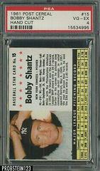 Bobby Shantz [Hand Cut] Baseball Cards 1961 Post Cereal Prices