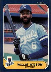 Willie Wilson #25 Baseball Cards 1986 Fleer Prices