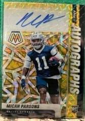 Micah Parsons [Gold] #RA-59 Football Cards 2021 Panini Mosaic Rookie Autographs Prices