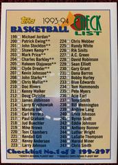Checklist 1 #395 Basketball Cards 1993 Topps Prices