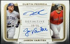 Dustin Pedroia, Jason Varitek Baseball Cards 2023 Topps Definitive Dual Autograph Collection Prices
