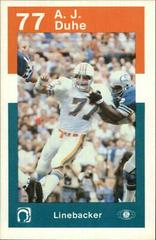 A.J. Duhe Football Cards 1984 Dolphins Police Prices