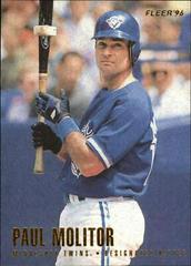 Paul Molitor #169 Baseball Cards 1996 Fleer Prices