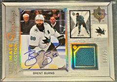Brent Burns Hockey Cards 2021 Ultimate Collection Display Auto Jersey Prices