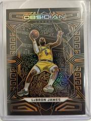LeBron James [Orange] #36 Basketball Cards 2022 Panini Obsidian Prices